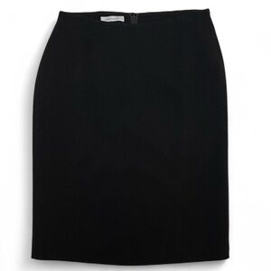 René Lezard Black Tailored Straight Pencil Skirt Back Slit Made Germany Size 4